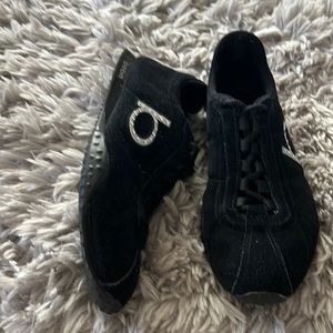 Black suede sneakers
